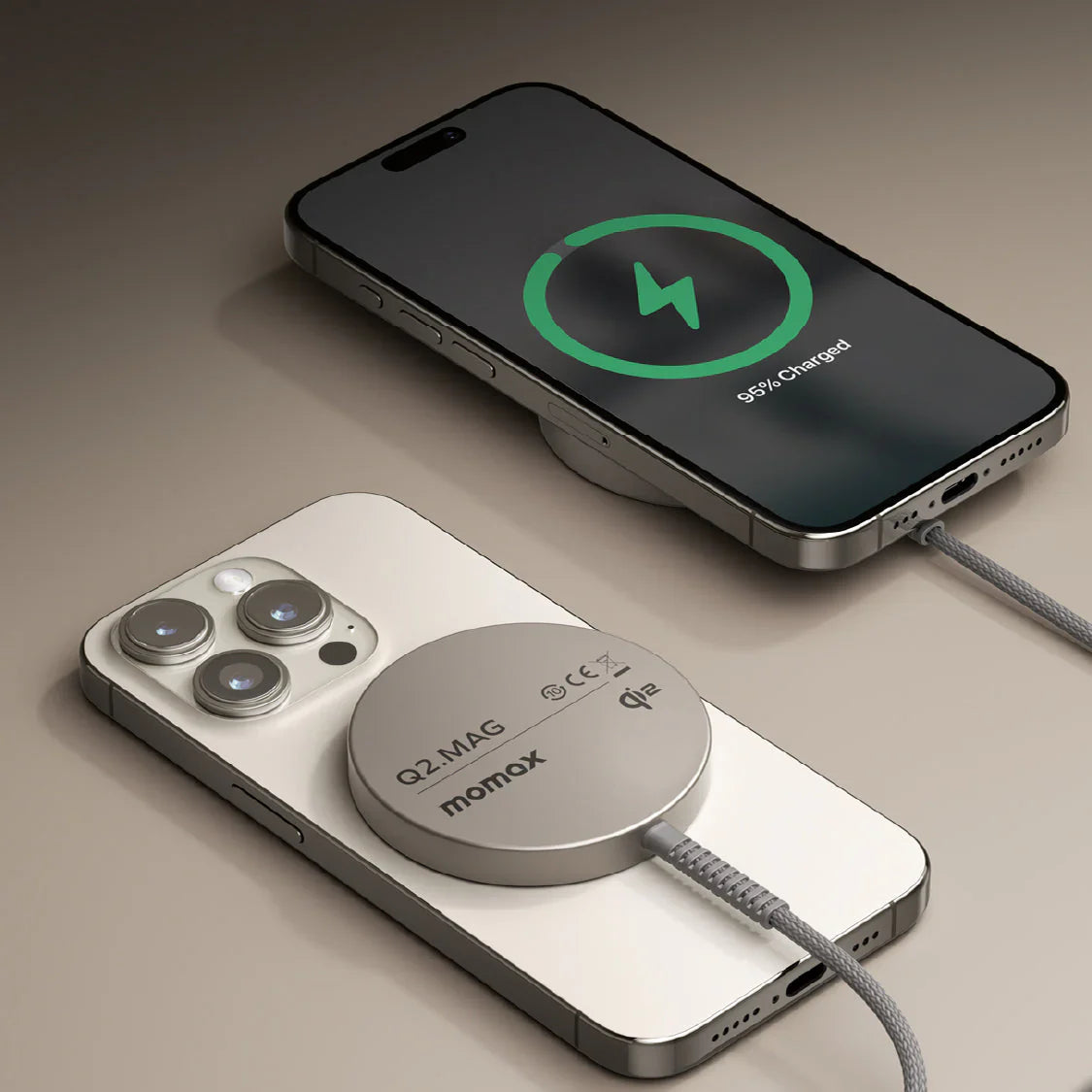 Q2.Mag Portable Qi2 Magnetic Wireless Charger 15W